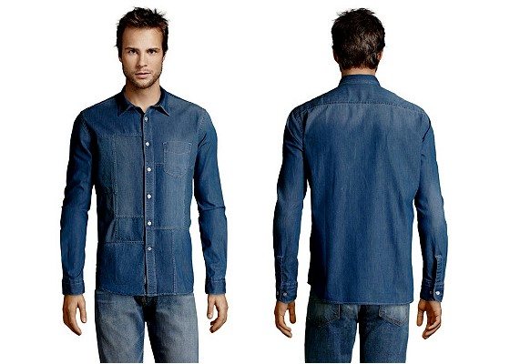 Chemise homme en jean Façonnable