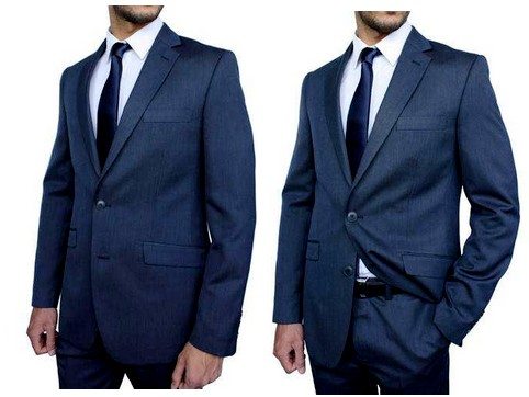 Costume homme bleu pas cher