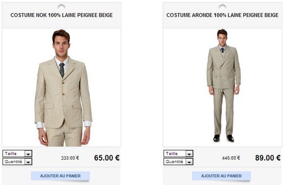 Costume homme clair