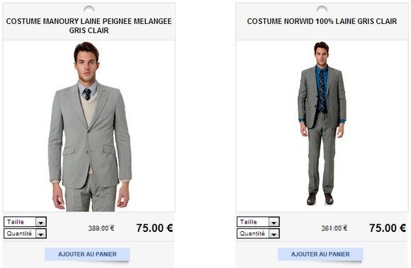 Costume homme gris