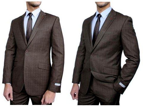 Costume homme marron pas cher