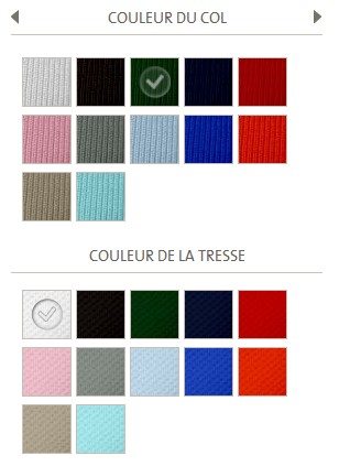 Couleur polo Lacoste personnalisé