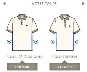 Coupe polo Lacoste