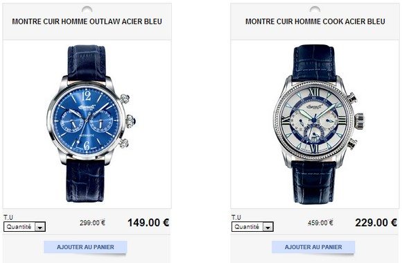 Montre bleue