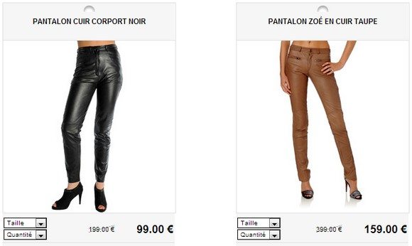 Pantalon en cuir