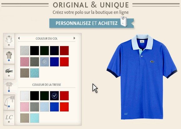 Créez votre Polo Lacoste Personnalisé