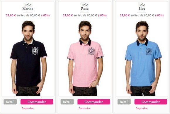 Polo manches courtes