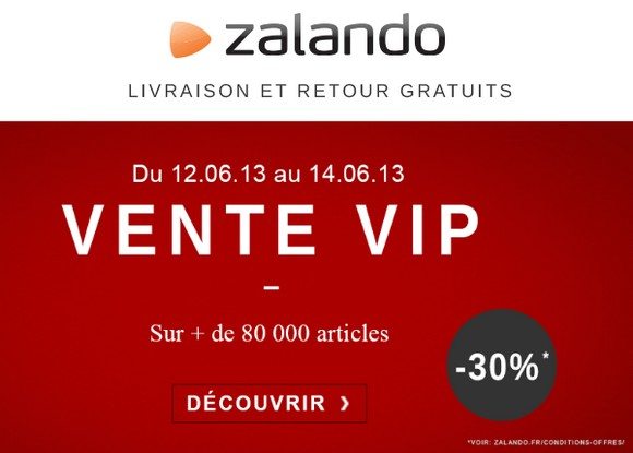 Vente Privée VIP chez Zalando