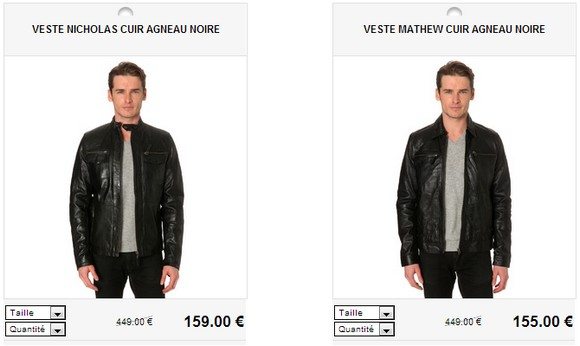 Veste en cuir noir