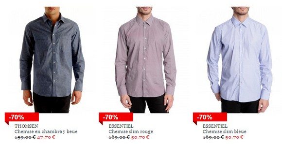 chemise homme pas cher