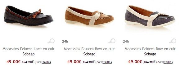 Chaussures Sebago femme pas cher