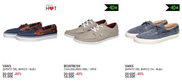 Chaussures bateau en promotion