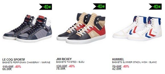 Chaussures montantes en soldes