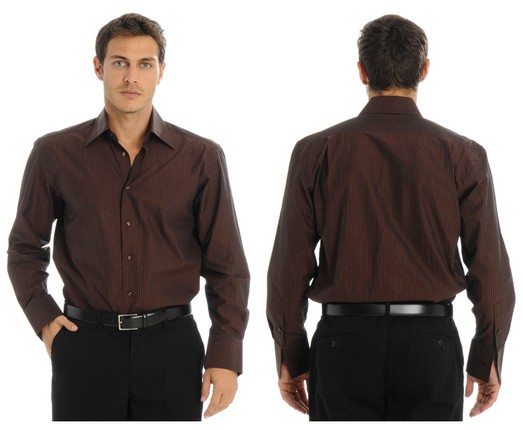 Chemise homme marron