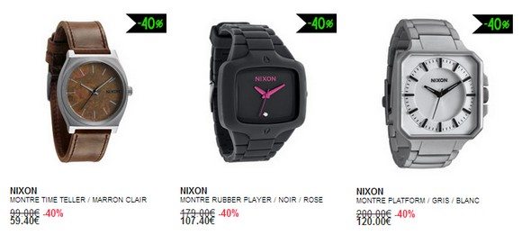 Montre Nixon en soldes