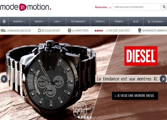 Les bijoux et montres chez Mode In Motion