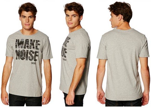 T-shirt homme gris Energie