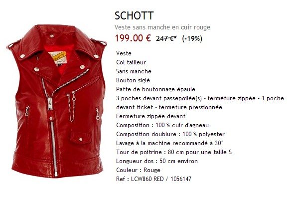 Veste sans manche Schott Femme