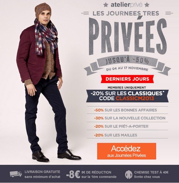 Chemises en promotion Atelier Prive