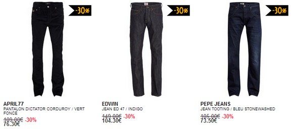 Jeans en soldes