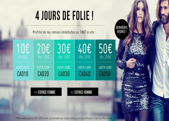 Codes Promos Monshowroom Novembre 2013