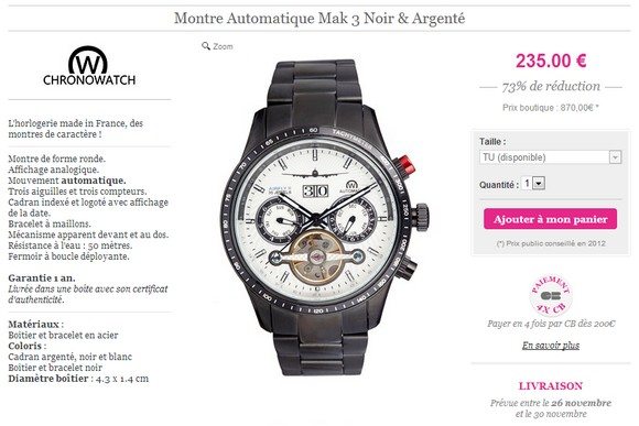 Montre Chronowatch automatique Mak 3