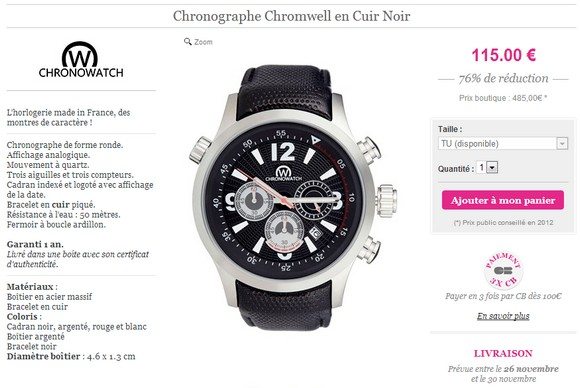 Montre a quartz Chronowatch