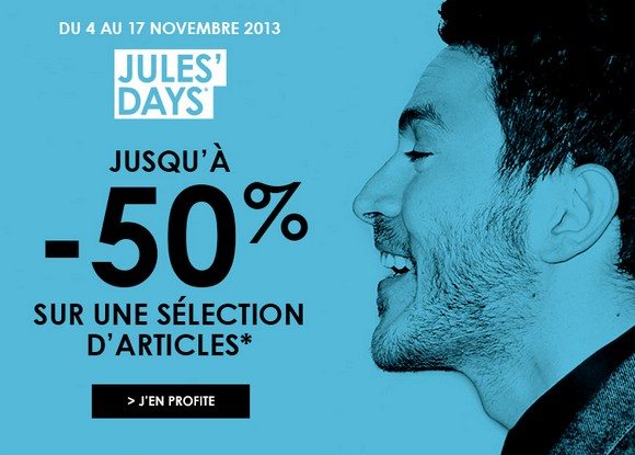 Promotions chez Jules : Jusqu’à -50% !