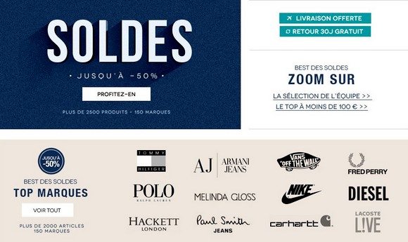 Soldes marques homme Menlook