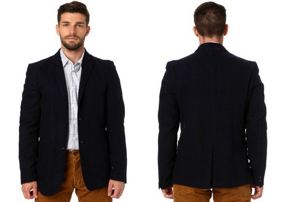 blazer homme coton et laine