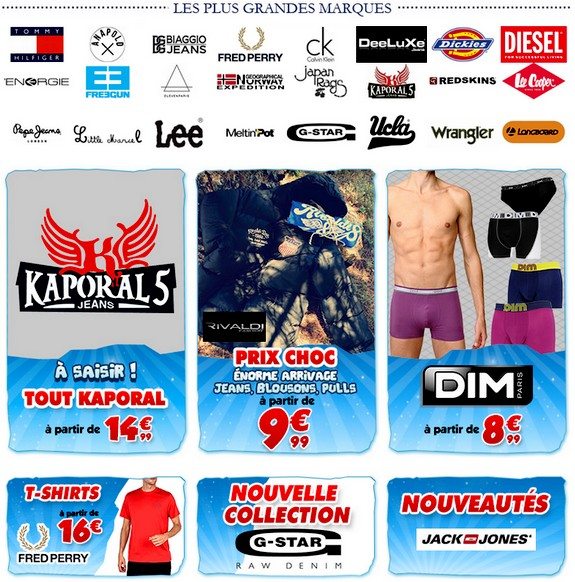 vetement homme discount