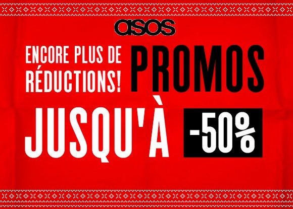 Promotions jusqu’à -50% chez Asos