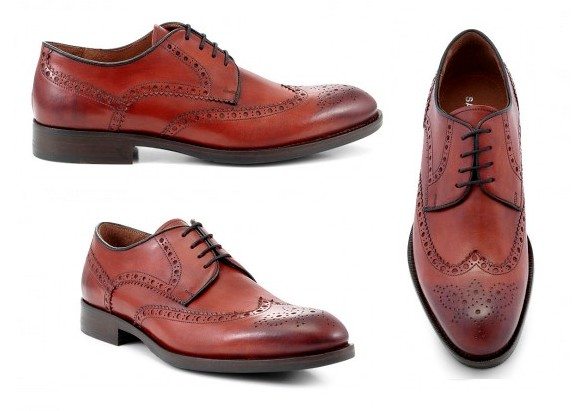 chaussures derbies rouges