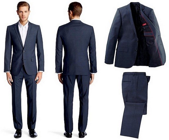 costume homme bleu hugo boss