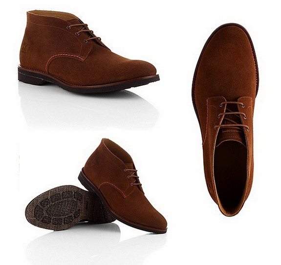 derby en cuir velours hugo boss orange