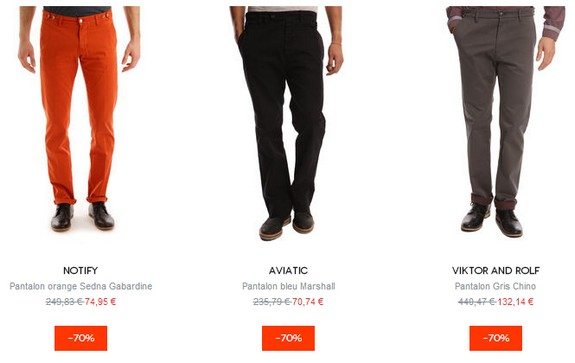 pantalon menlook en soldes