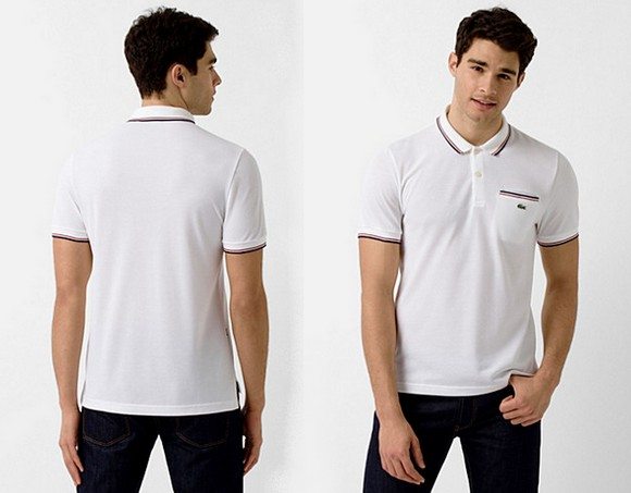 polo lacoste blanc