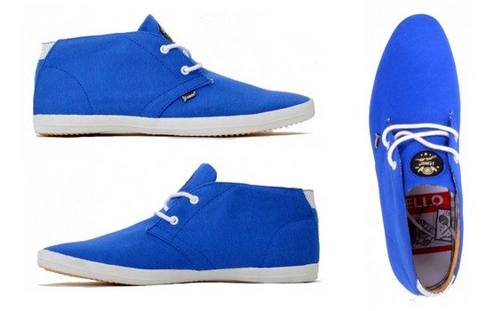 sneakers bleues en toile j.fabian