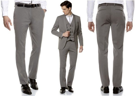 pantalon de costume gris