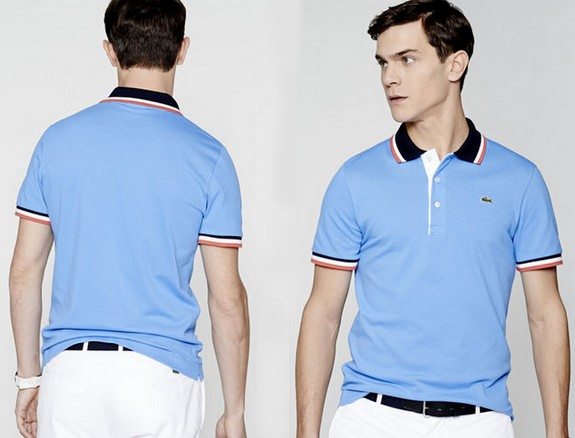 polo lacoste bleu