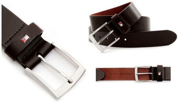 ceinture marrron foncé tommy hilfiger