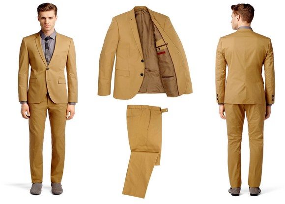 costume homme beige