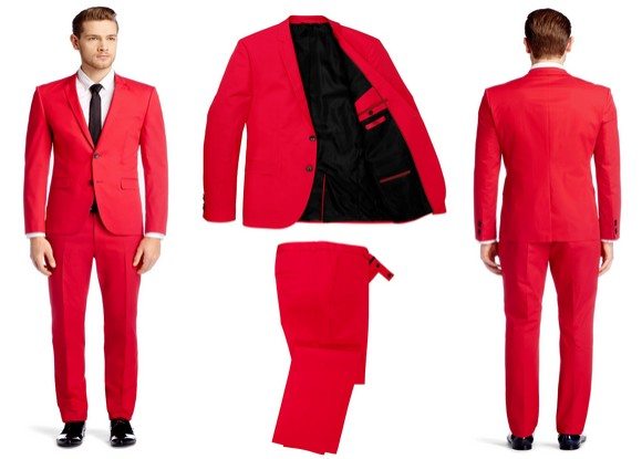 costume homme rouge hugo boss