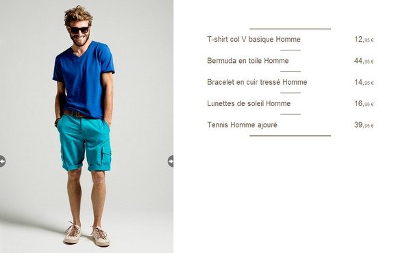 look homme bleu ete