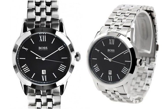 montre hugo boss noire bracelet acier