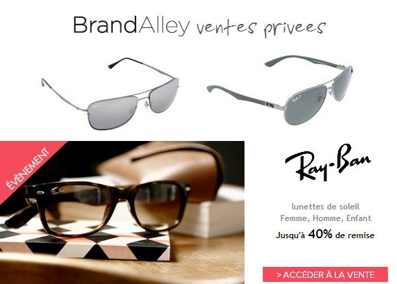 Vente Privée de Lunettes de Soleil Ray Ban