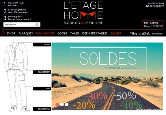 soldes etage homme ete 2014