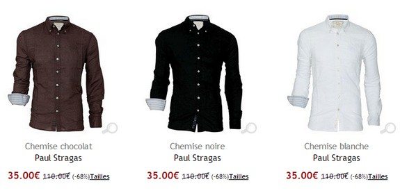 chemise homme paul stragas