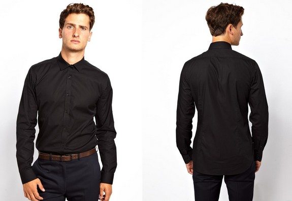 chemise noire french connection