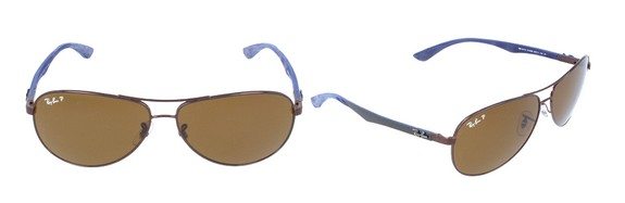 lunettes de soleil ray ban marron bleu